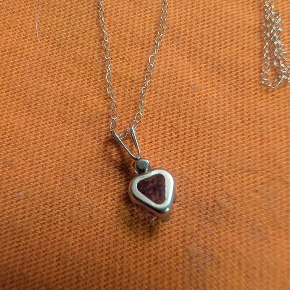 10k Gold With Purple Stone GF Necklace with Amethyst Charm - Picture 2 of 3